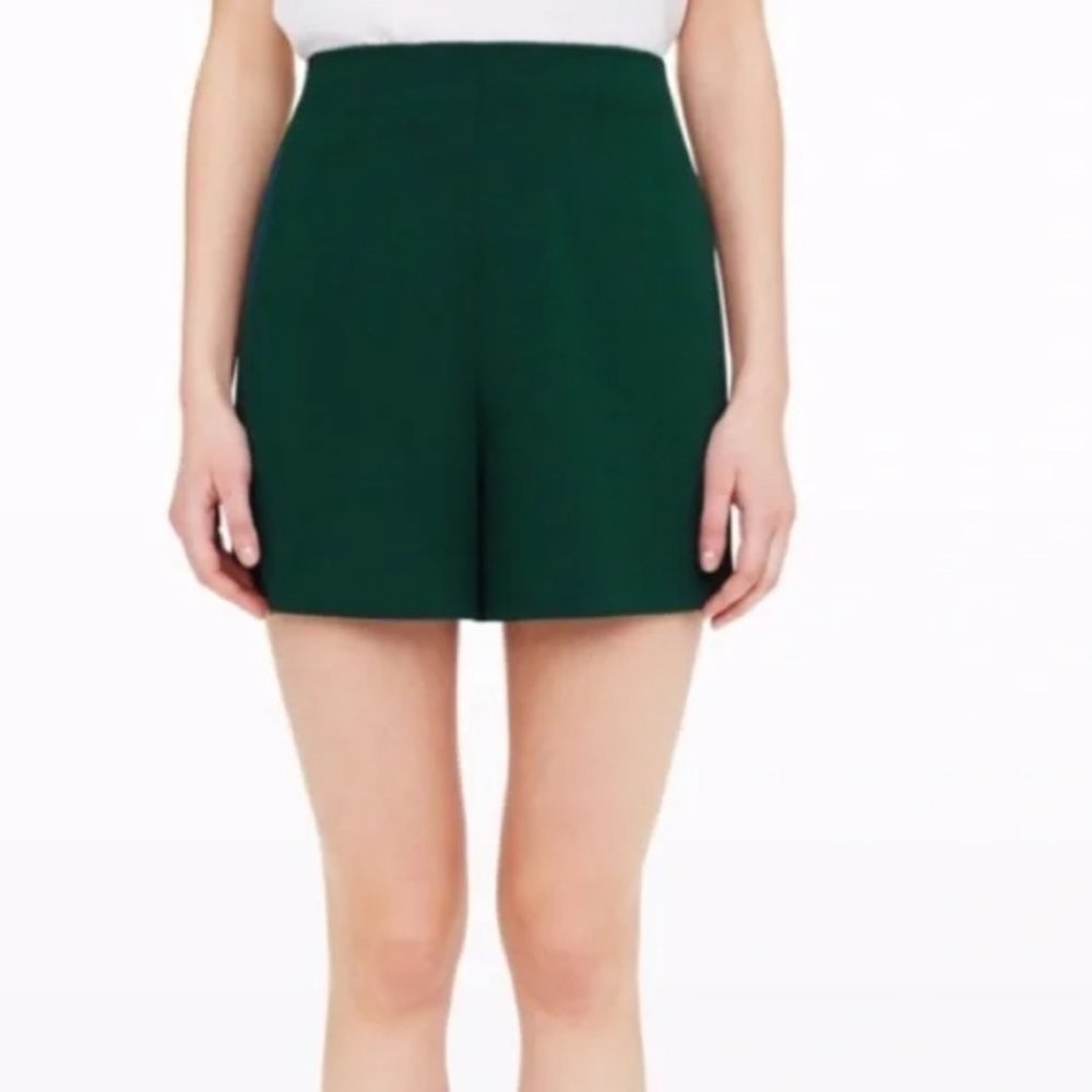 Club Monaco Women's High Waisted Shorts Emerald Green 6